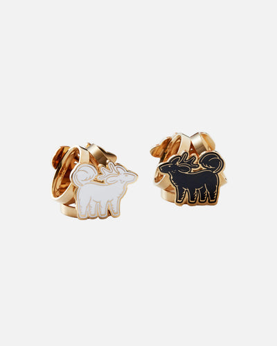 Moonlight Noir Qiling Duo Scarf Ring Gold