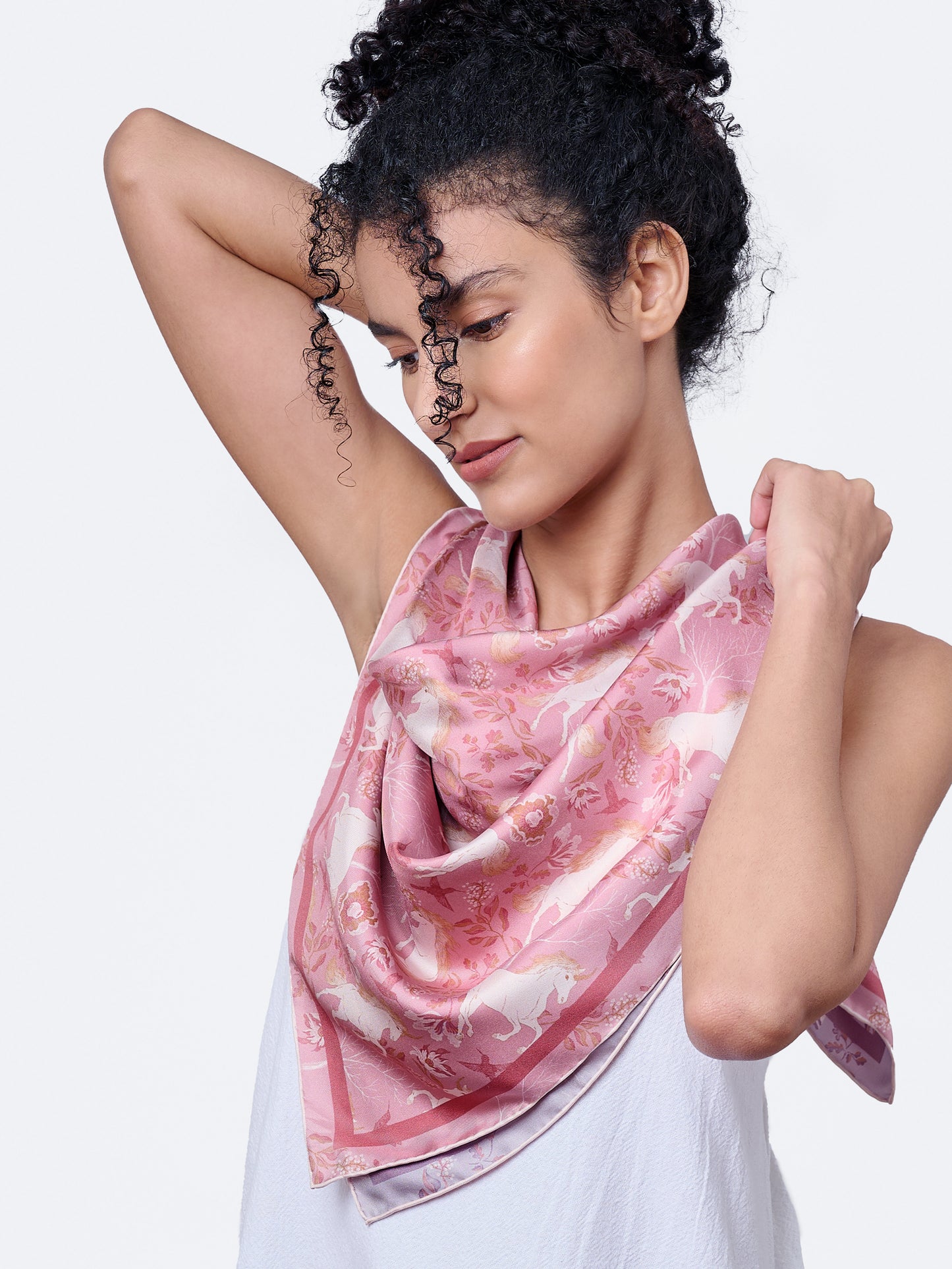 Unicorn Spring Magic Double Side Silk Scarf 100