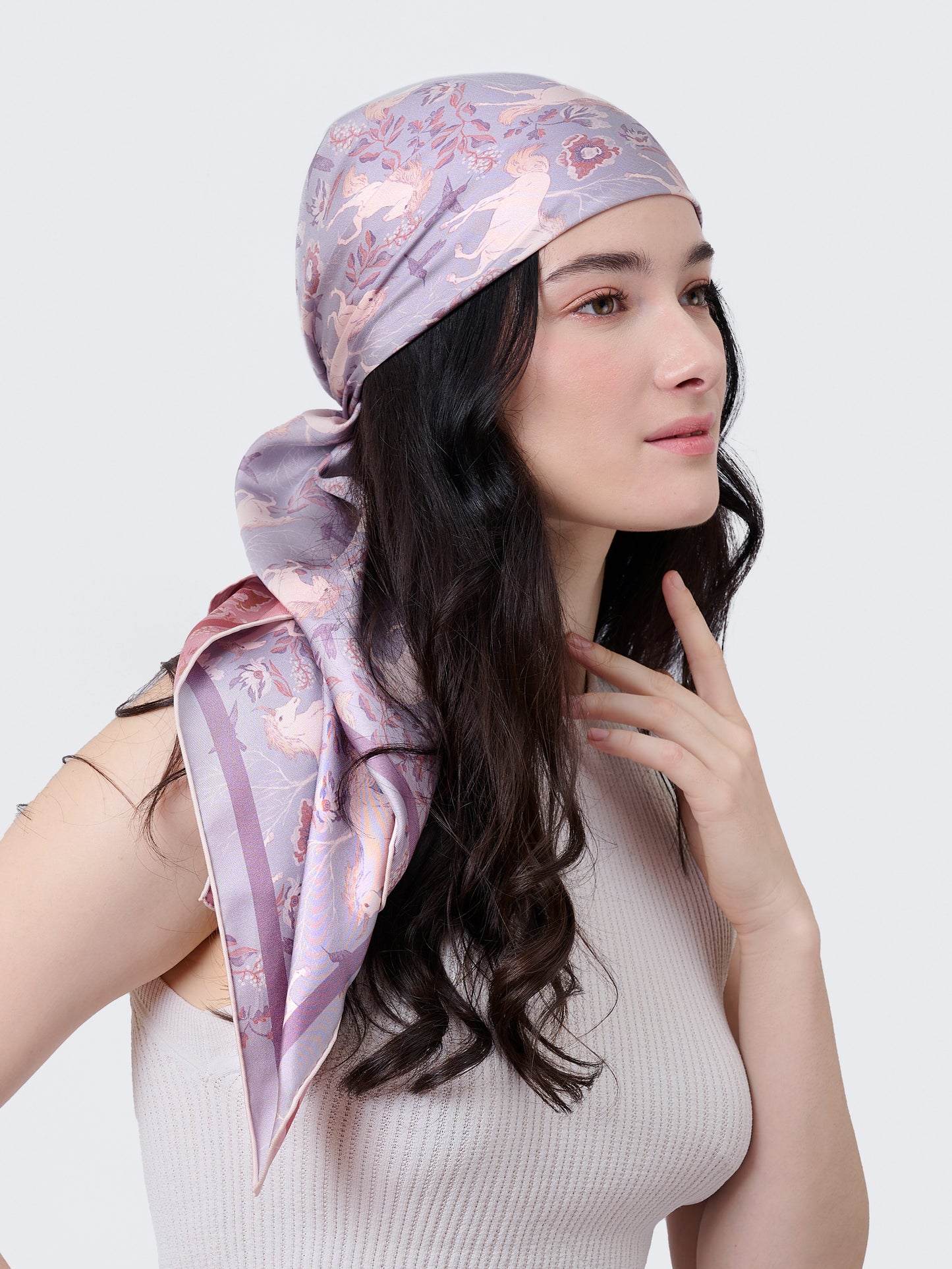 Unicorn Spring Magic Double Side Silk Scarf 100