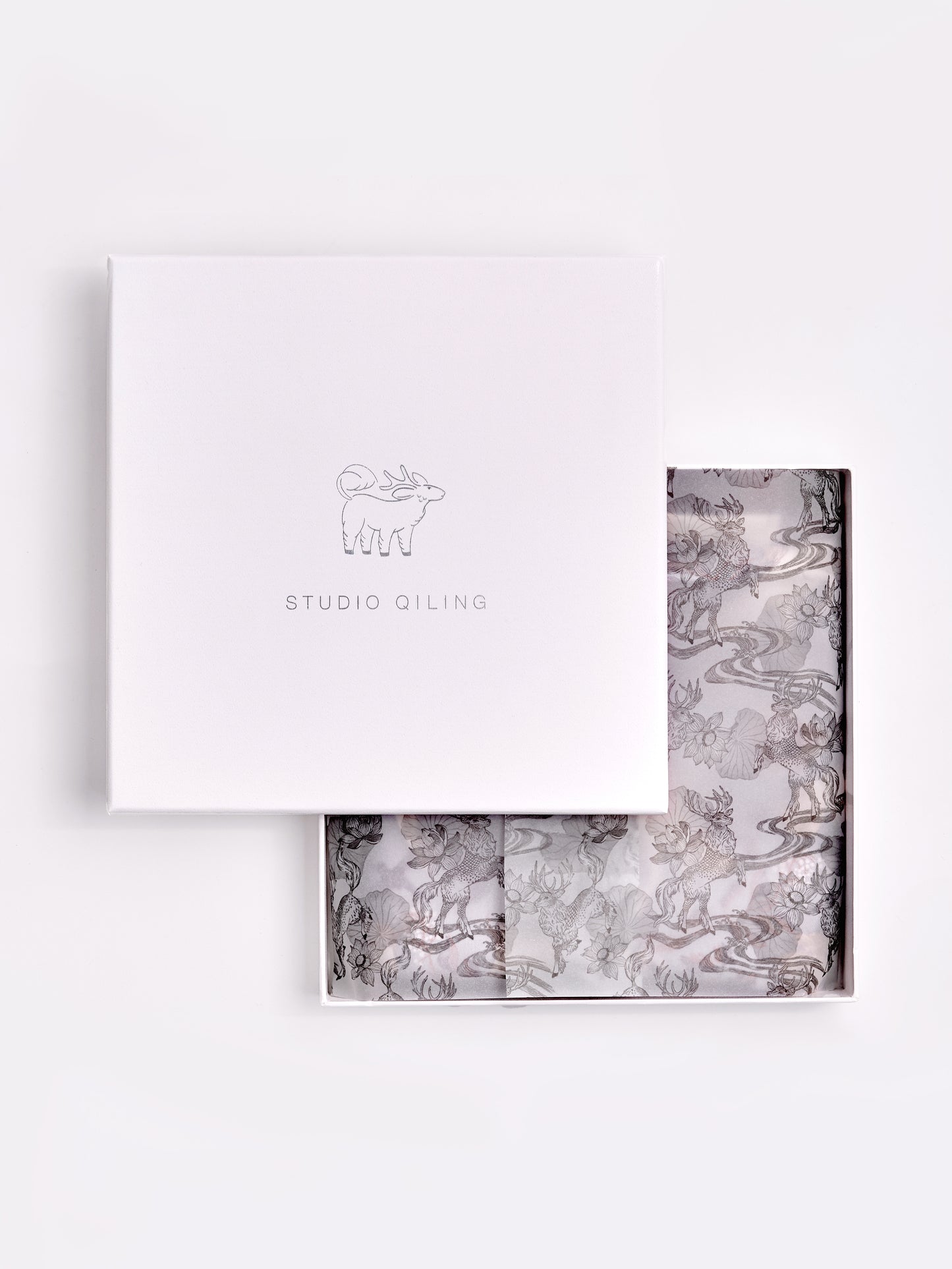 Dragon Blue Jade Double Side Silk Scarf 100