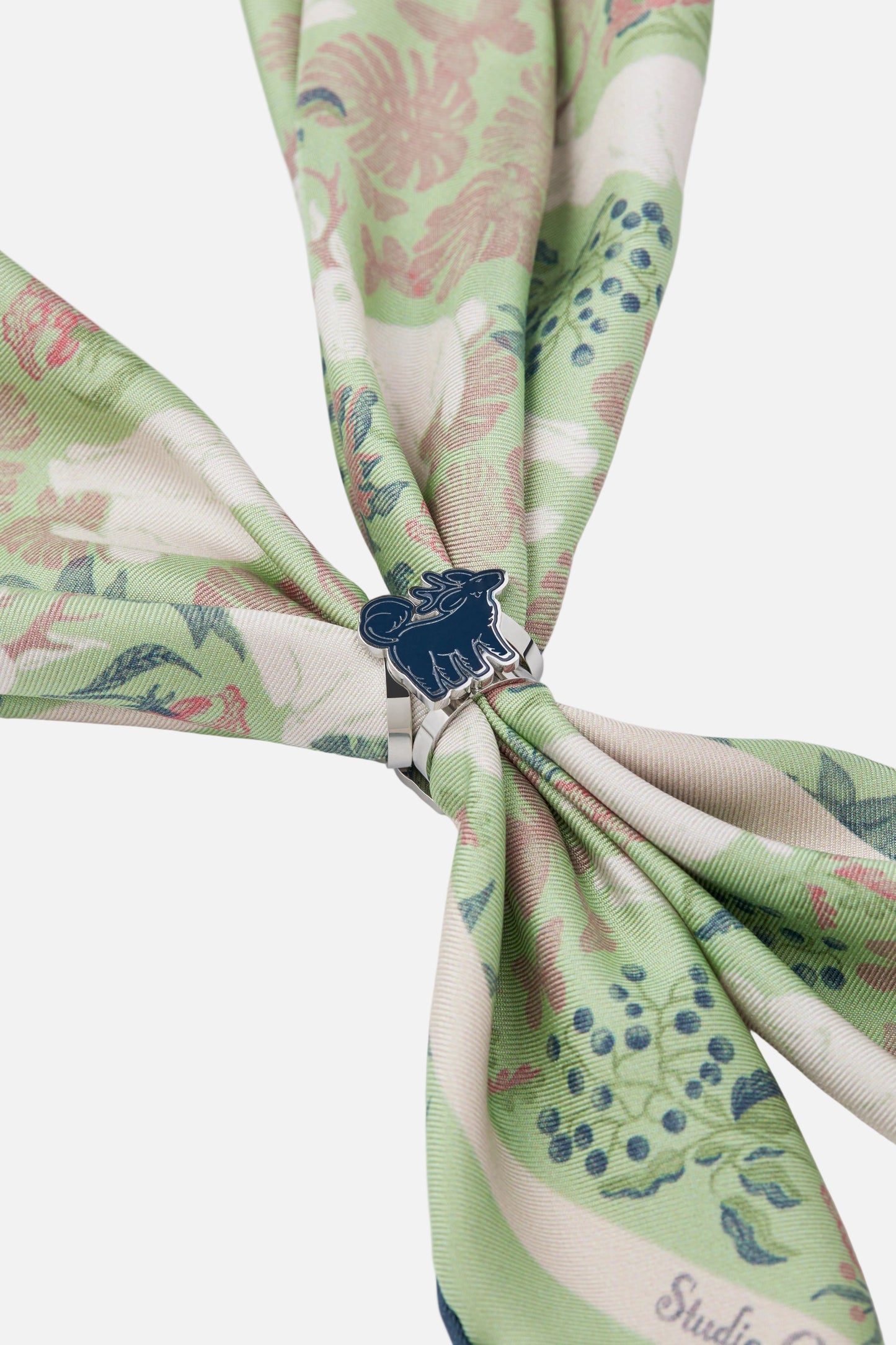 Midnight Rouge Qiling Duo Scarf Ring Silver