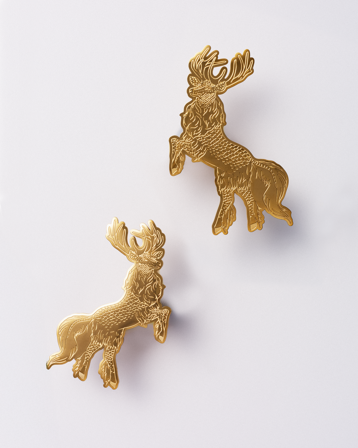 Qiling Courbette Scarf Ring Gold