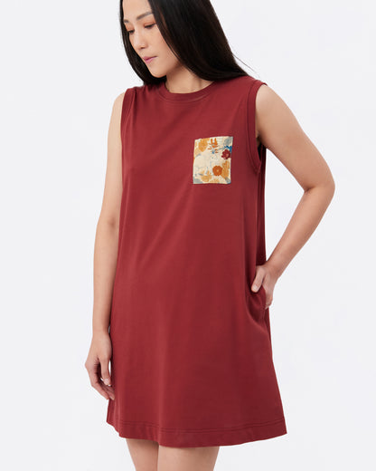 Russet Cotton Jersey Tank Dress