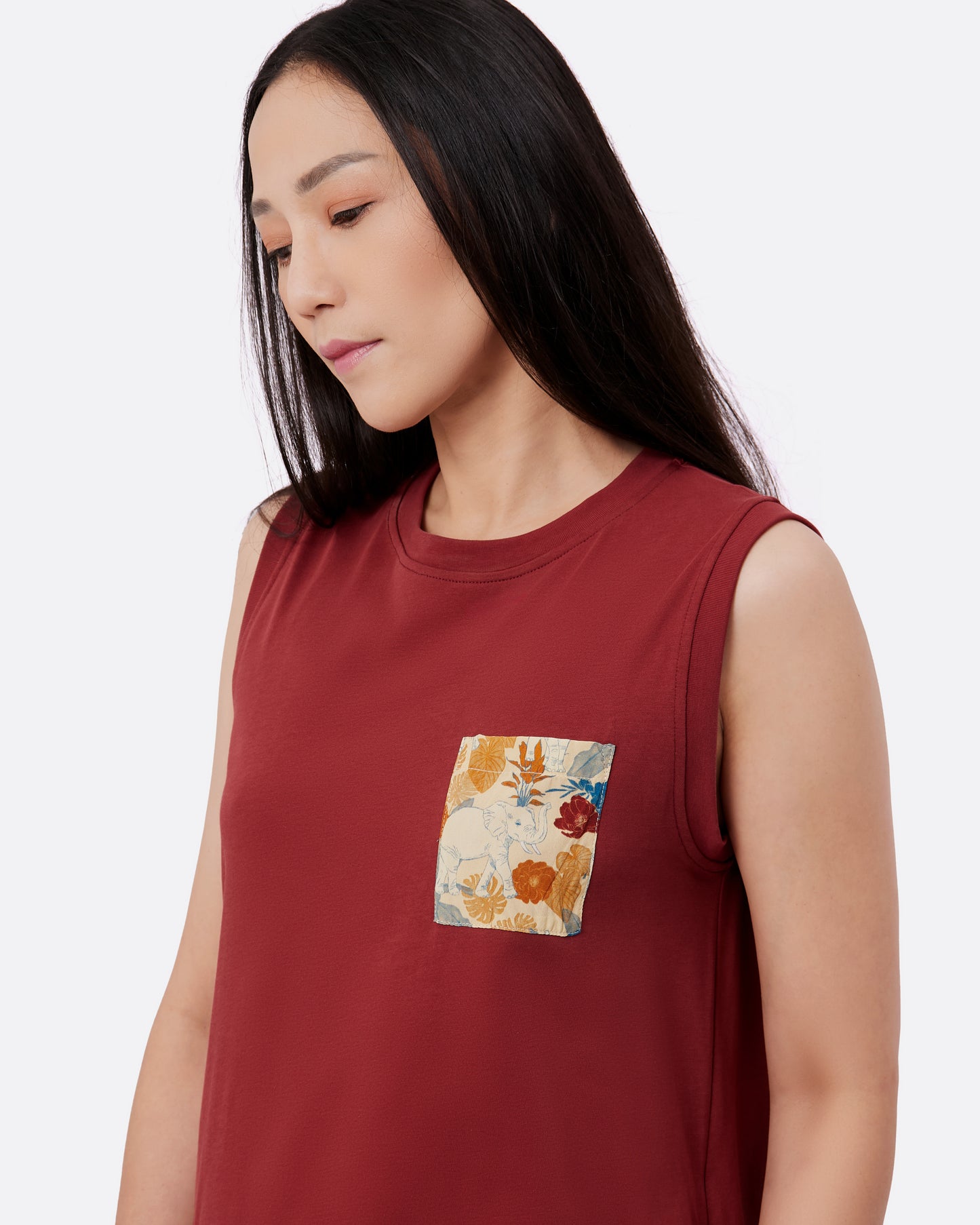 Russet Cotton Jersey Tank Dress