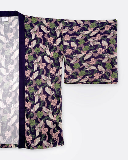 Phoenix Pink Sage Silk Blend Kimono