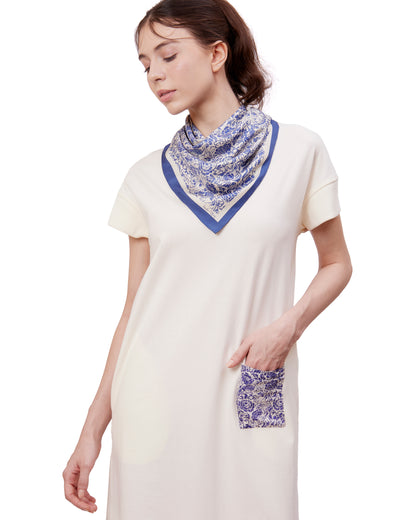 Off White Cotton Jersey Maxi Dress