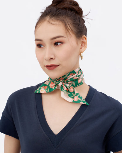 Golden Peaches Emerald Silk Bandeau 100