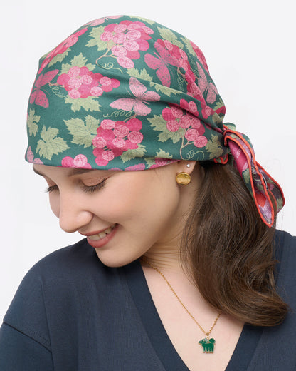 Amethyst Grapes Verdant Jewel Double Side Silk Scarf 65