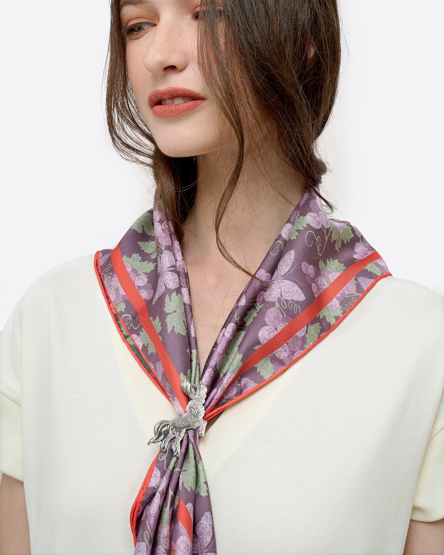 Amethyst Grapes Verdant Jewel Double Side Silk Scarf 65