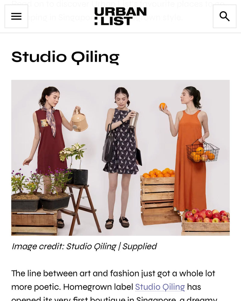 Urban List feature on Studio Qiling