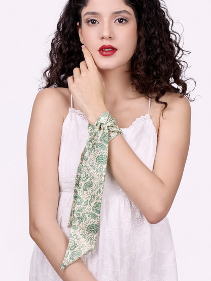 Porcelain Cat Mint Silk Bandeau 100
