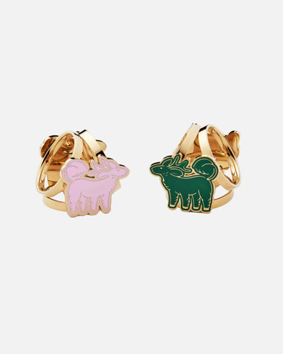 Rose Vert Qiling Duo Scarf Ring Gold