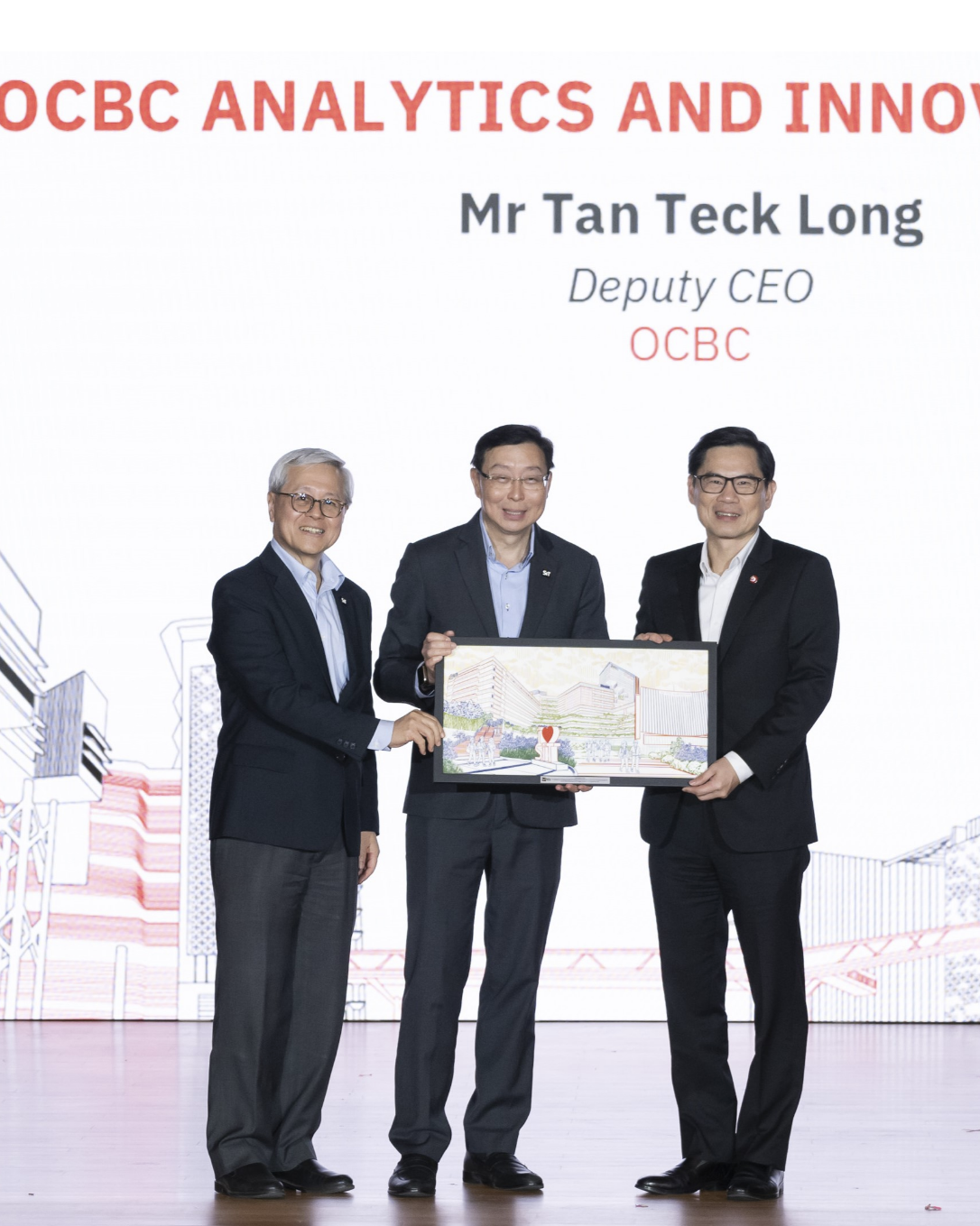 Bespoke framed silk artwork of the SIT campus, corporate gift of appreciation designed by Studio Qiling