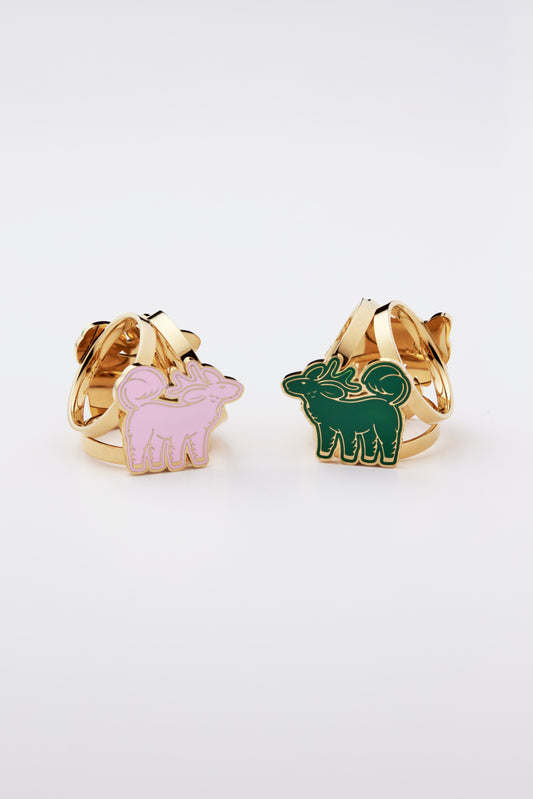 Qiling Duo Scarf 100 Ring Gold
