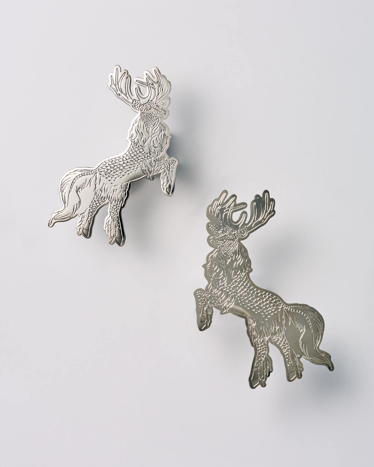 Qiling Courbette Scarf Ring Silver