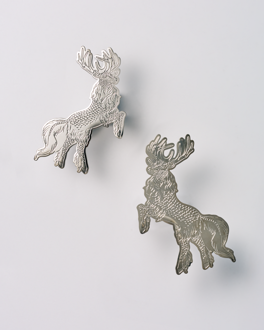 Qiling Courbette Scarf Ring Silver