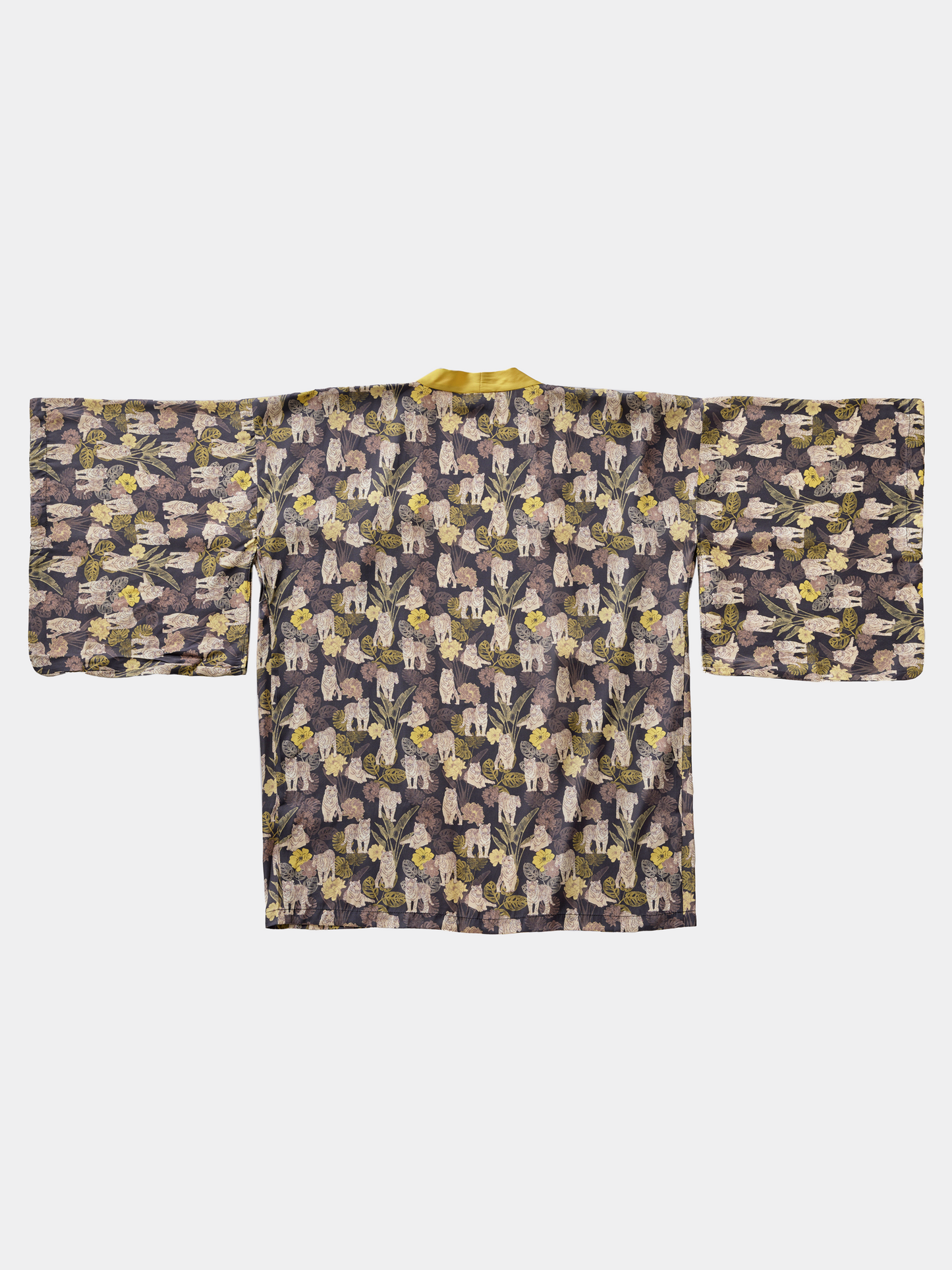 Tiger Autumn Silk Blend Kimono