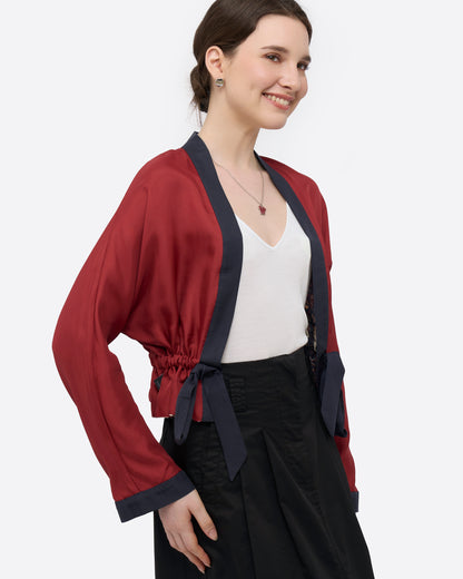 Unicorn Midnight Reversible Cropped Kimono
